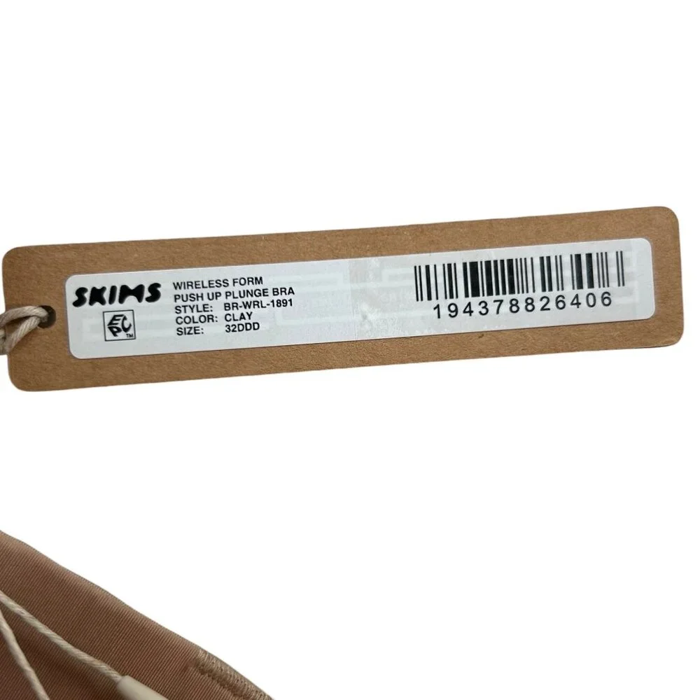 SKIMS 32DDD Wireless Form Push Up Bra Clay T-Shirt Minimalist Comfort - Picture 7 of 7